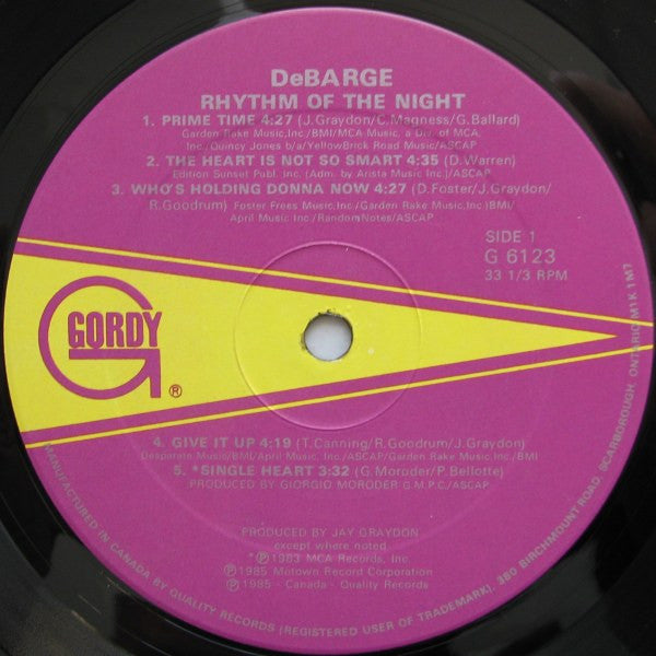 DeBarge : Rhythm Of The Night (LP, Album)