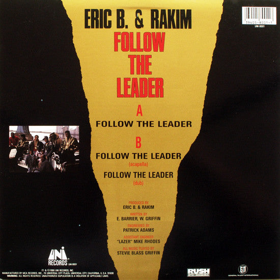 Eric B. & Rakim : Follow The Leader (12", Glo)