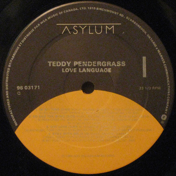 Teddy Pendergrass : Love Language (LP, Album)