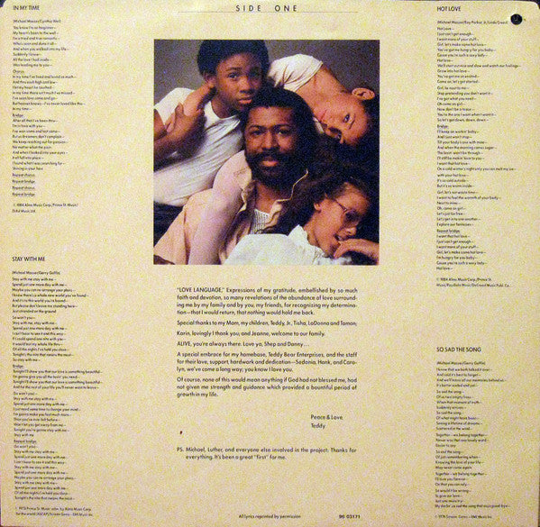 Teddy Pendergrass : Love Language (LP, Album)