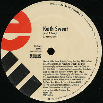 Keith Sweat : Just A Touch (12", Promo)