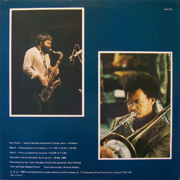 Evan Parker / George Lewis : From Saxophone & Trombone (LP, Album)