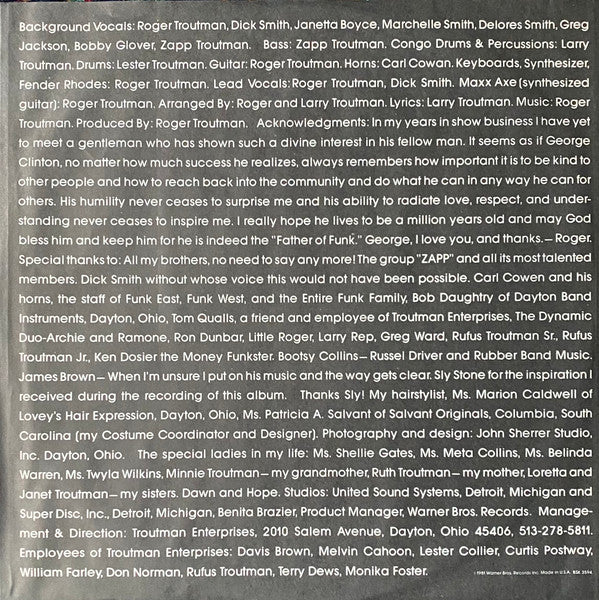 Roger Troutman : The Many Facets Of Roger (LP, Album, Jac)
