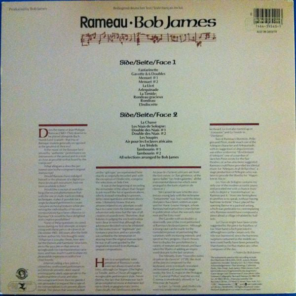 Bob James, Jean-Philippe Rameau : Rameau (LP, Album)