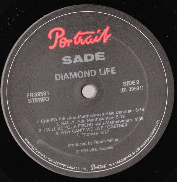Sade : Diamond Life (LP, Album, Gat)