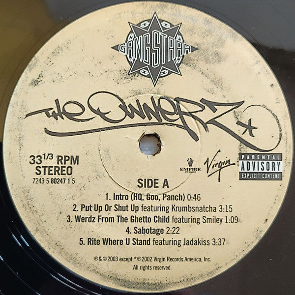 Gang Starr : The Ownerz (2xLP + LP, S/Sided + Album, Ltd)