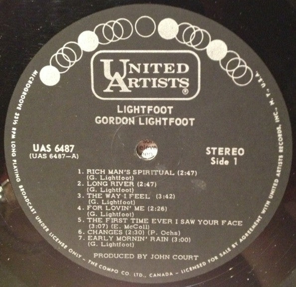 Gordon Lightfoot : Lightfoot (LP, Album)