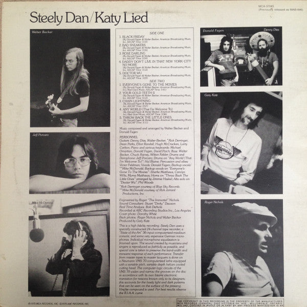 Steely Dan : Katy Lied (LP, Album, RE)