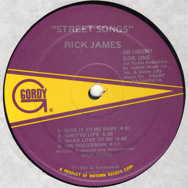 Rick James : Street Songs (LP, Album)