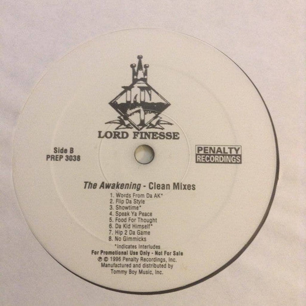 Lord Finesse : The Awakening (Clean Mixes) (LP, Promo, Cle + LP, Promo, Ins)