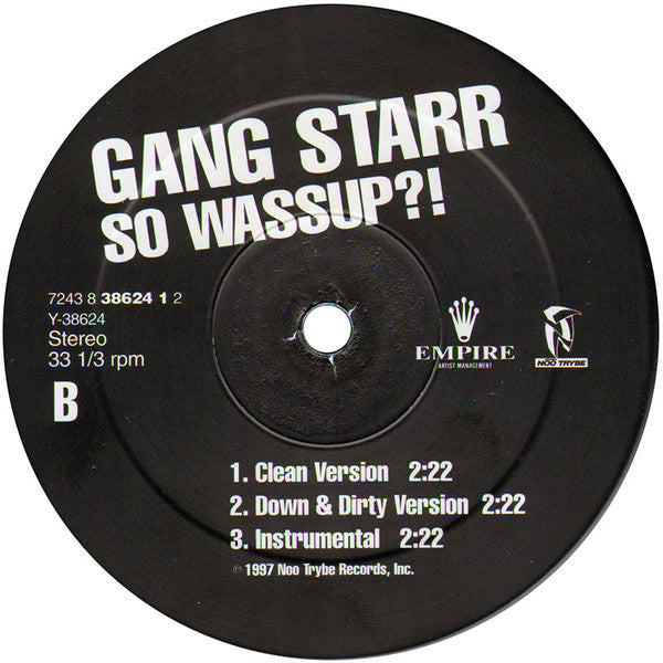 Gang Starr : You Know My Steez (12")