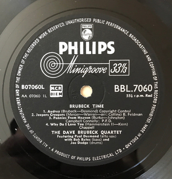 The Dave Brubeck Quartet : Brubeck Time (LP, Album)