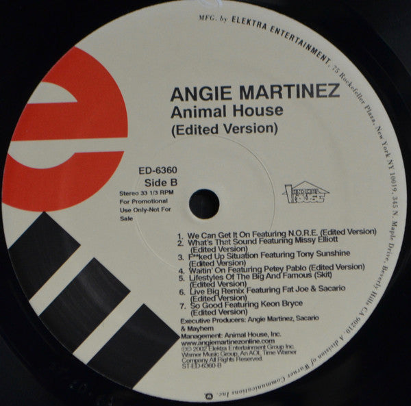 Angie Martinez : Animal House (Clean & Dirty LP) (LP, Album, Promo, Cle + LP, Album, Promo, Dir)