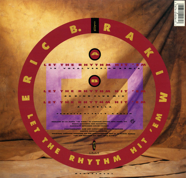 Eric B. & Rakim : Let The Rhythm Hit 'Em (12", Single)