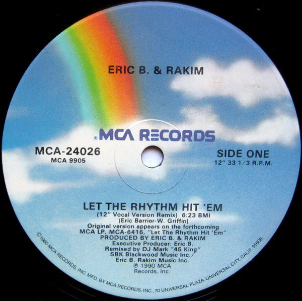 Eric B. & Rakim : Let The Rhythm Hit 'Em (12", Single)