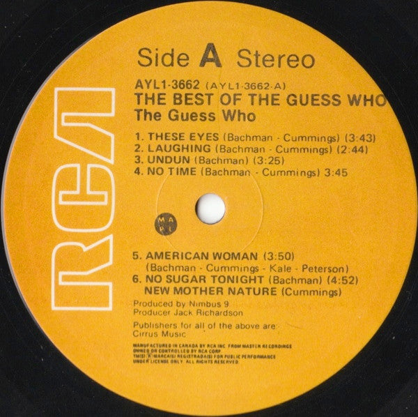 The Guess Who : The Best Of The Guess Who (LP, Comp, RE)