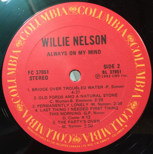 Willie Nelson : Always On My Mind (LP, Album)