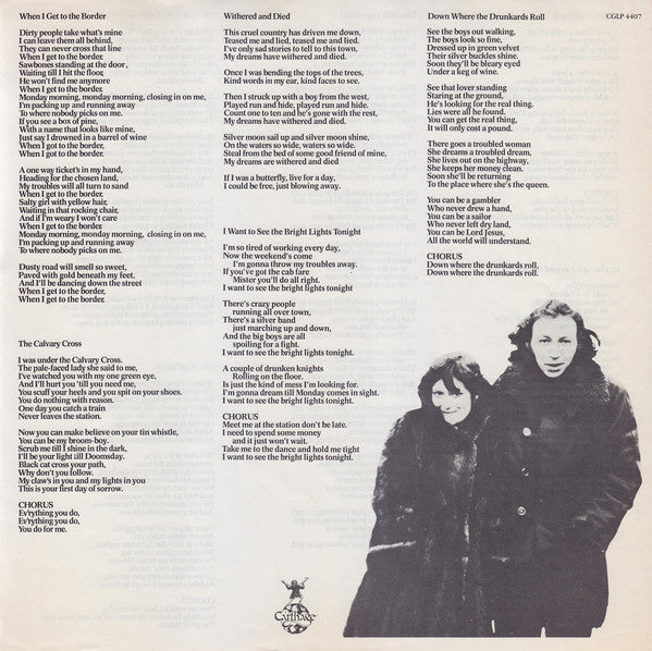 Richard And Linda Thompson* : I Want To See The Bright Lights Tonight (LP, Album, RE)