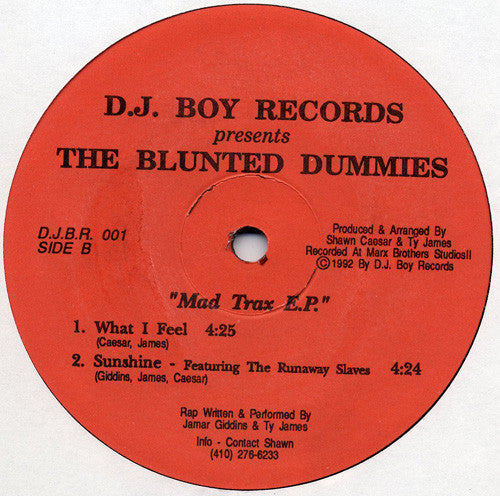 The Blunted Dummies* : Mad Trax E.P. (12", EP)