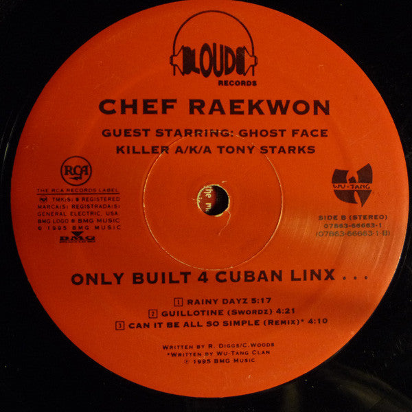 Raekwon Guest Starring: Ghostface Killah A/K/A Tony Starks : Only Built 4 Cuban Linx... (2xLP, Album)