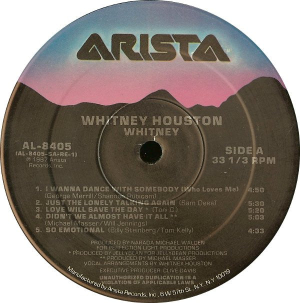 Whitney Houston : Whitney (LP, Album, HRM)