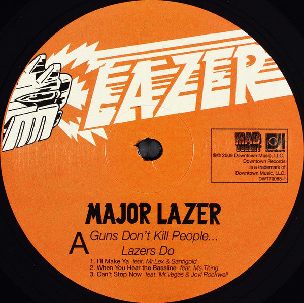 Major Lazer : Guns Don't Kill People... Lazers Do (2xLP, Album)