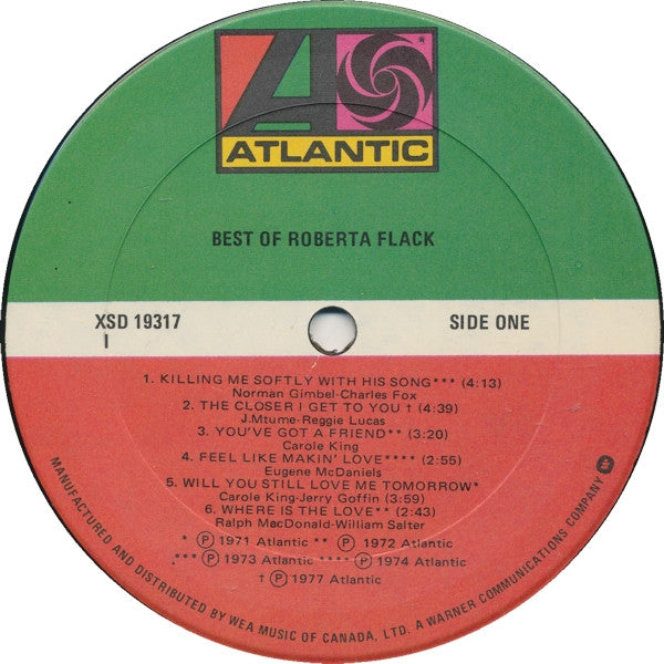 Roberta Flack : The Best Of Roberta Flack (LP, Comp)
