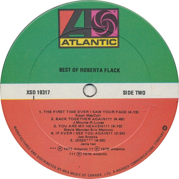 Roberta Flack : The Best Of Roberta Flack (LP, Comp)