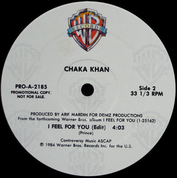 Chaka Khan : I Feel For You (12", Promo)