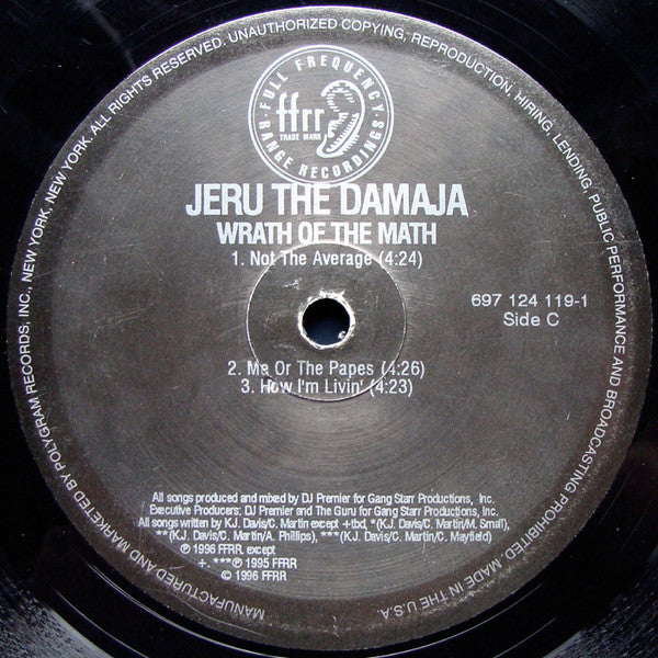 Jeru The Damaja : Wrath Of The Math (2xLP, Album, RE)