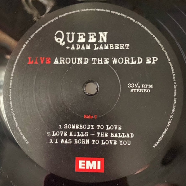 Queen + Adam Lambert : Live Around The World EP (12", EP + 7", Pin + RSD, Ltd)