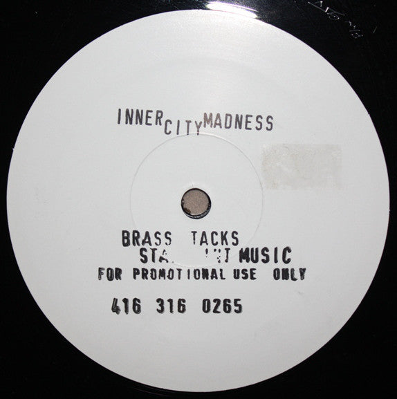 Brass Tacks : Game Iz Like / Inner City Madness (12", Promo, W/Lbl)