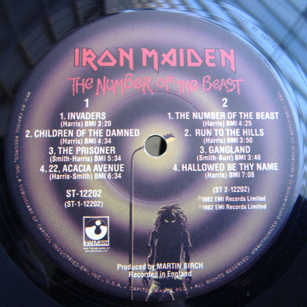 Iron Maiden : The Number Of The Beast (LP, Album, Jac)
