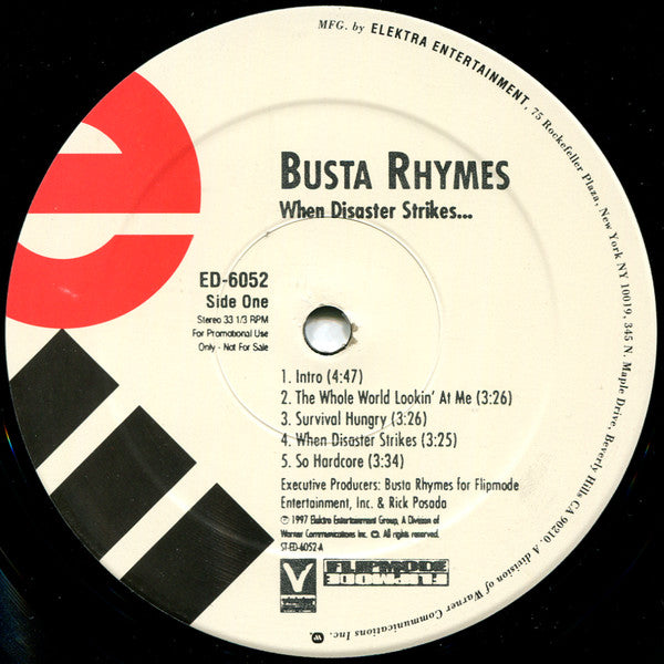 Busta Rhymes : When Disaster Strikes... (2xLP, Album, Promo, Cle)