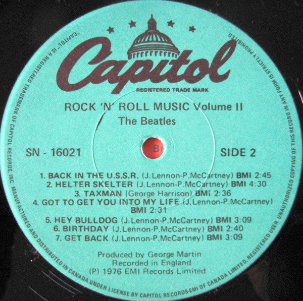 The Beatles : Rock 'n' Roll Music Volume 2 (LP, Comp, RE)