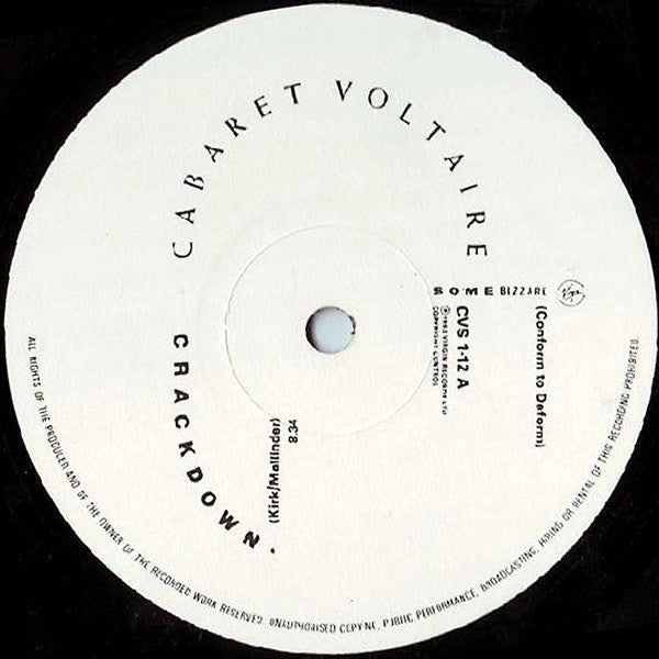 Cabaret Voltaire : Crackdown / Just Fascination (12", Single)