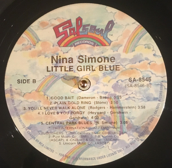Nina Simone : Little Girl Blue (LP, Album, RE)