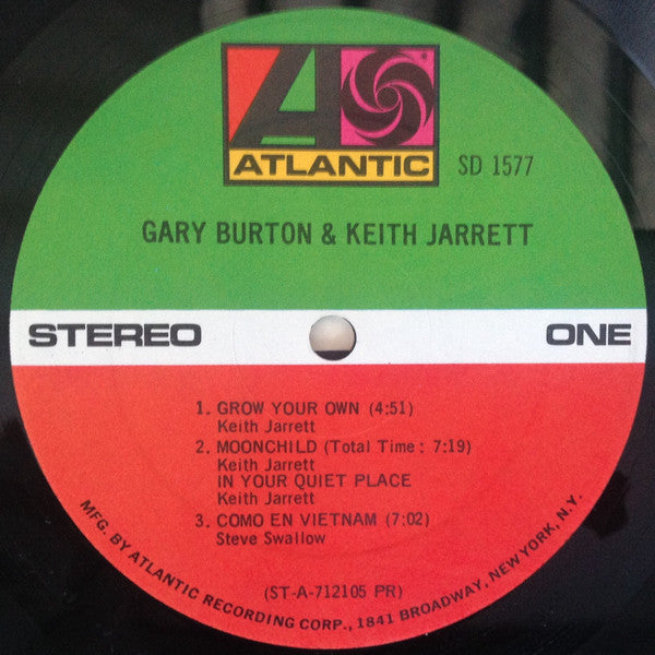 Gary Burton & Keith Jarrett : Gary Burton & Keith Jarrett (LP, Album, PR-)
