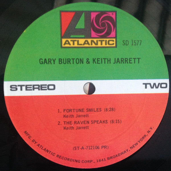 Gary Burton & Keith Jarrett : Gary Burton & Keith Jarrett (LP, Album, PR-)