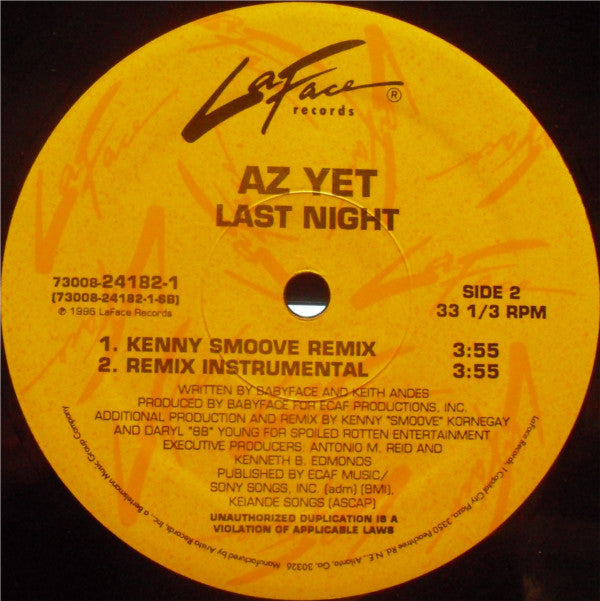 Az Yet : Last Night (12")