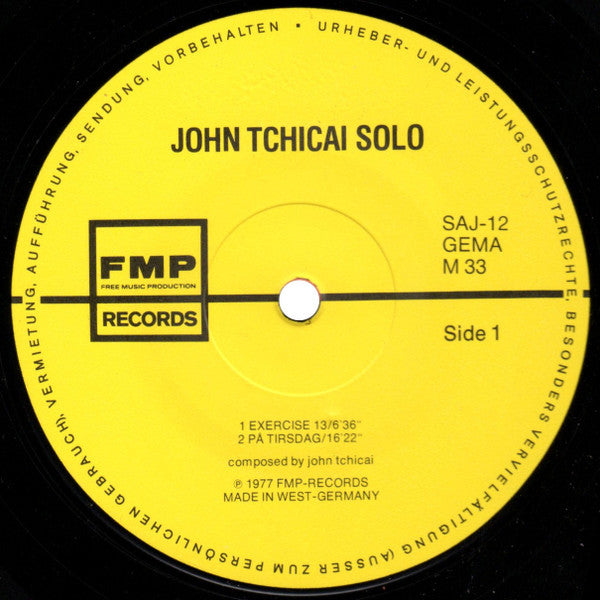 John Tchicai plus Albert Mangelsdorff : Solo (LP, Album)
