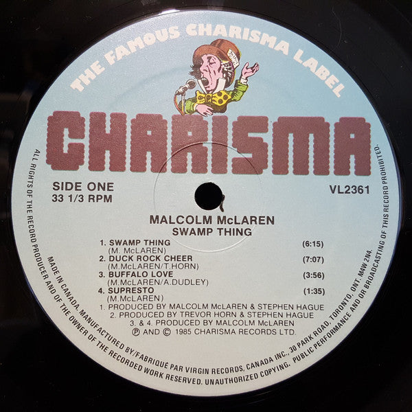 Malcolm McLaren : Swamp Thing (LP, Album)