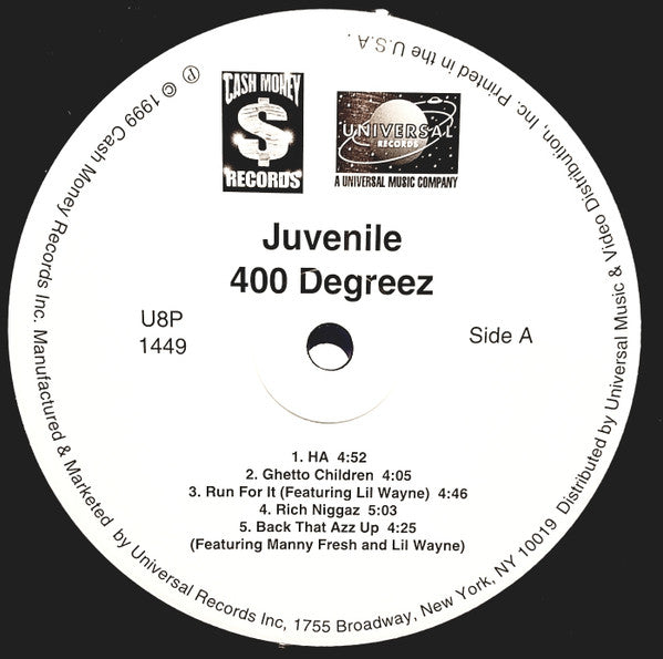 Juvenile (2) : 400 Degreez (LP, Promo, Smplr)