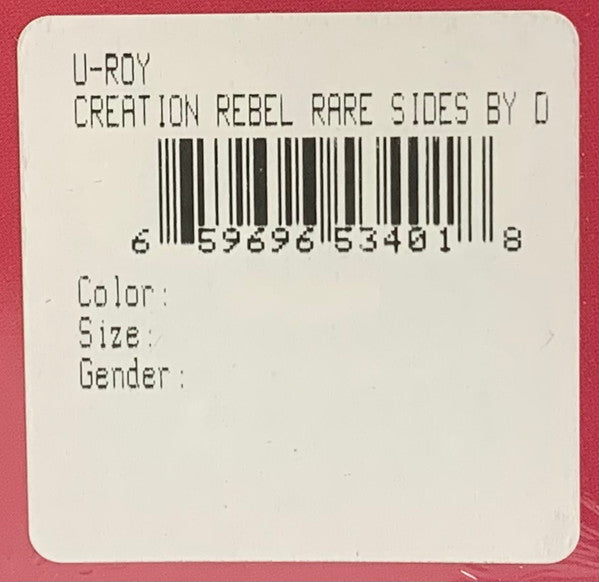 U-Roy : Creation Rebel: Rare Sides By The Reggae Originator (LP, Ltd, Cle)