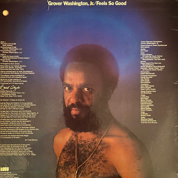 Grover Washington, Jr. : Feels So Good (LP, Album, Promo)