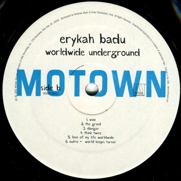 Erykah Badu : Worldwide Underground (LP, Album)