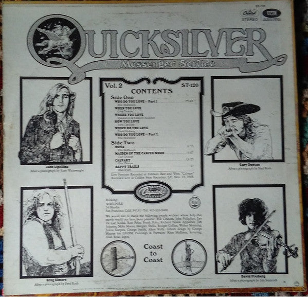 Quicksilver Messenger Service : Happy Trails (LP, Album, RP)