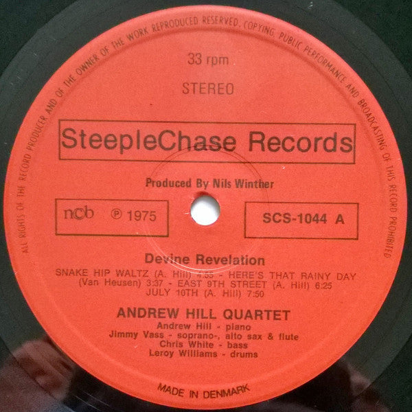 Andrew Hill Quartet : Divine Revelation (LP, Album)