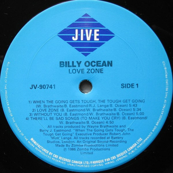 Billy Ocean : Love Zone (LP, Album)