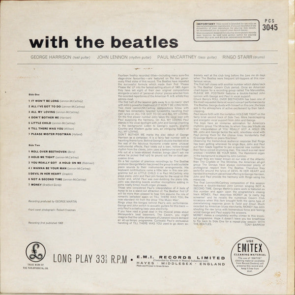 The Beatles : With The Beatles (LP, Album, RE, Fre)